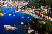 Aerial view on Krioneri beach Parga Greece